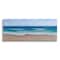 Stupell Industries Vibrant Blue Beach Coast Ocean Shoreline Panoramic Painting Canvas Wall Art